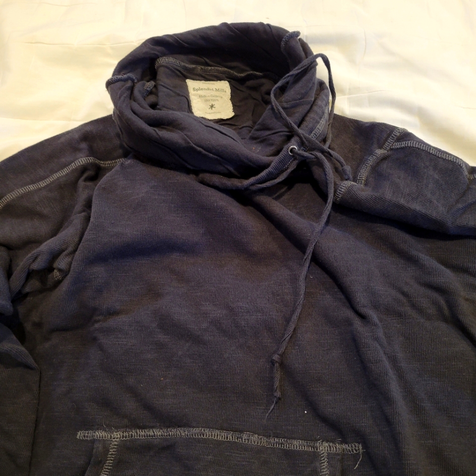 Black High Neck Splendid Mills Medium Cotton Sweater Sweatshirt